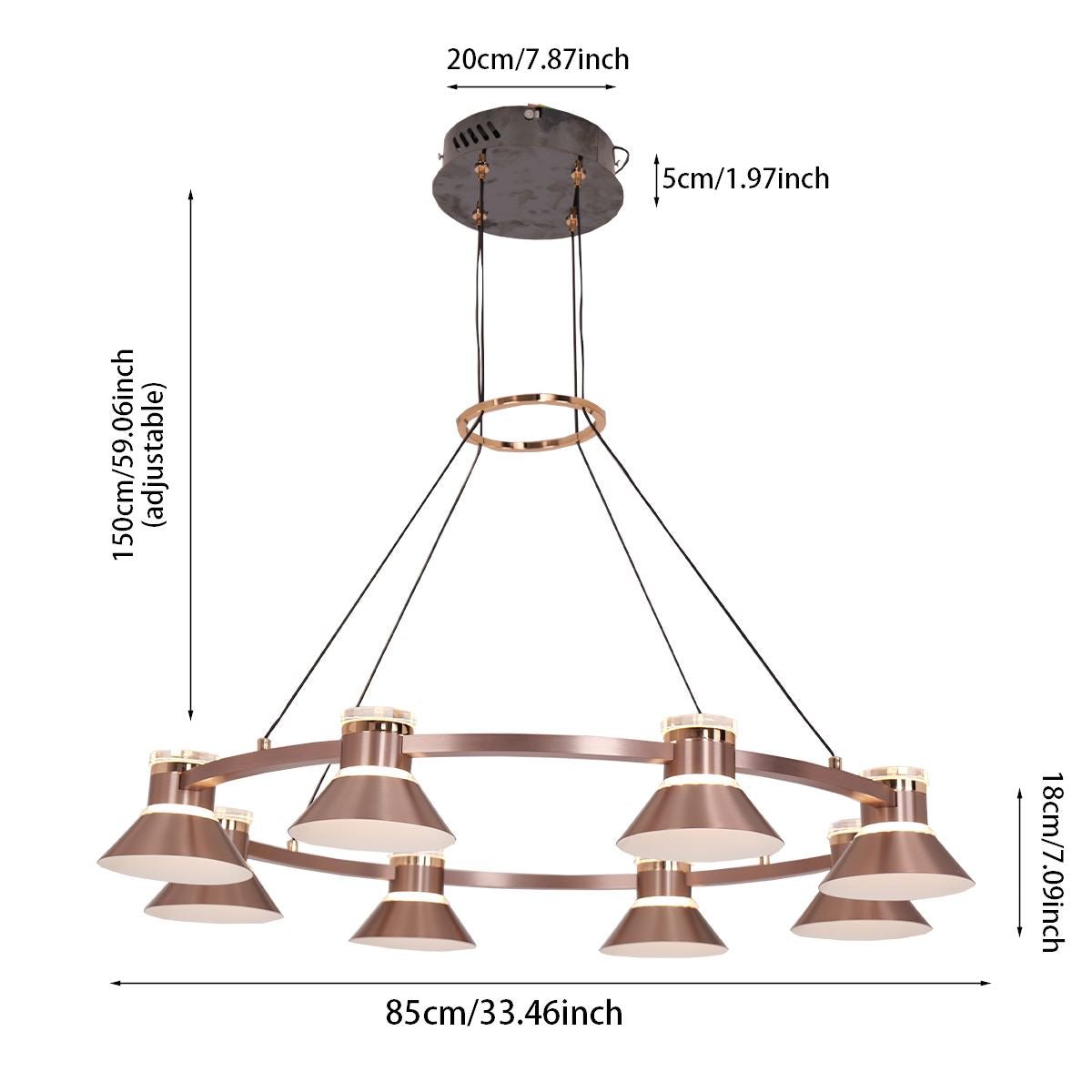 Lightsin Modern Aluminum LED Pendant Light with 3 - Colour Changing - House Comfort