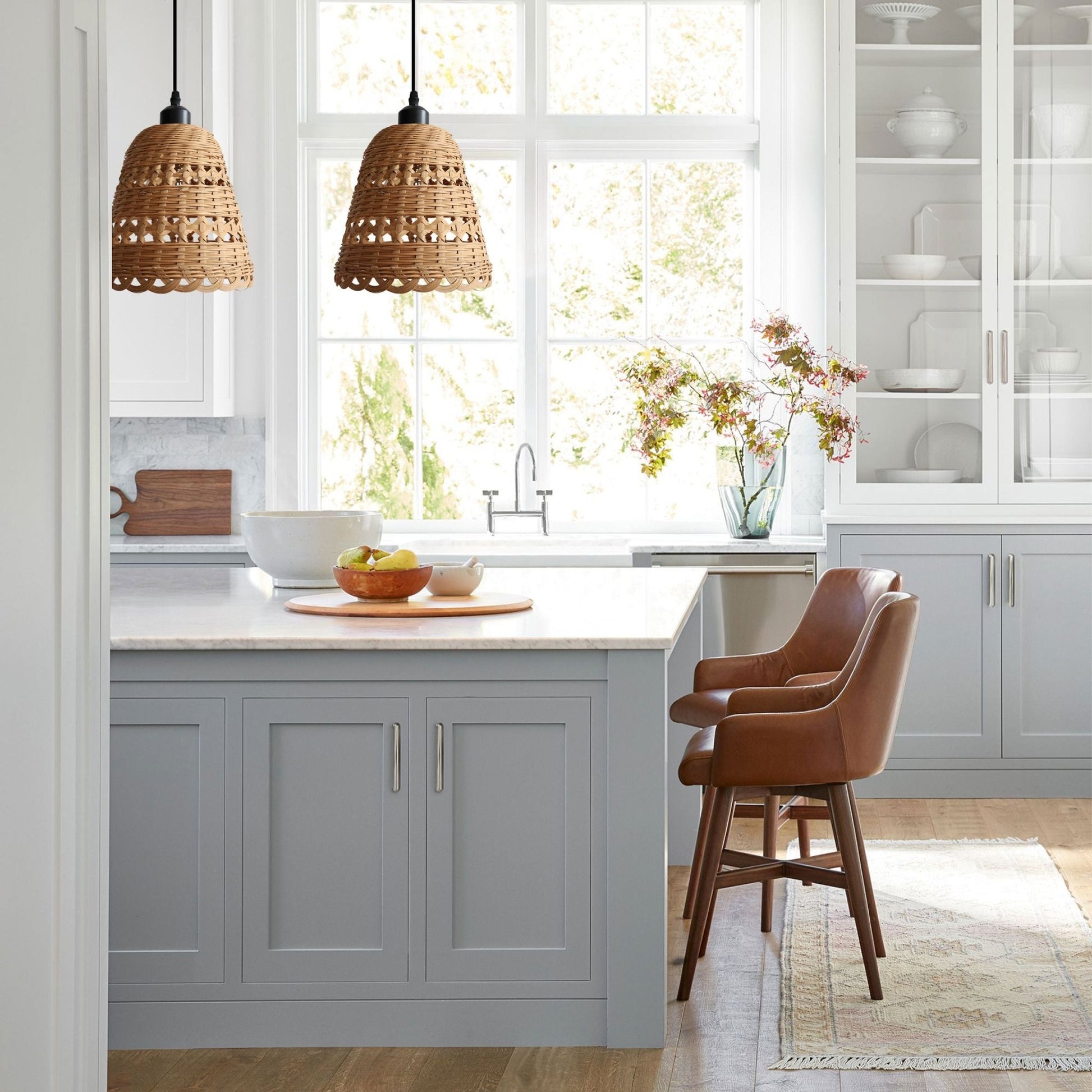 Lightsin Modern Bamboo Handwoven Warm Glow Pendant Light - House Comfort