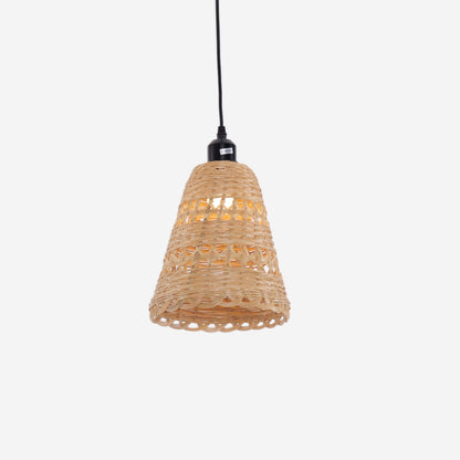 Lightsin Modern Bamboo Handwoven Warm Glow Pendant Light - House Comfort