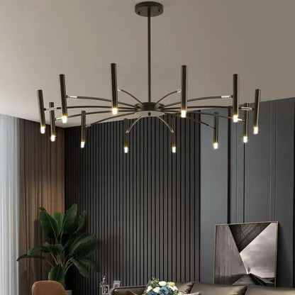 Lightsin Modern Black & Gold Metal Ceiling Light with LED Bulbs - House Comfort