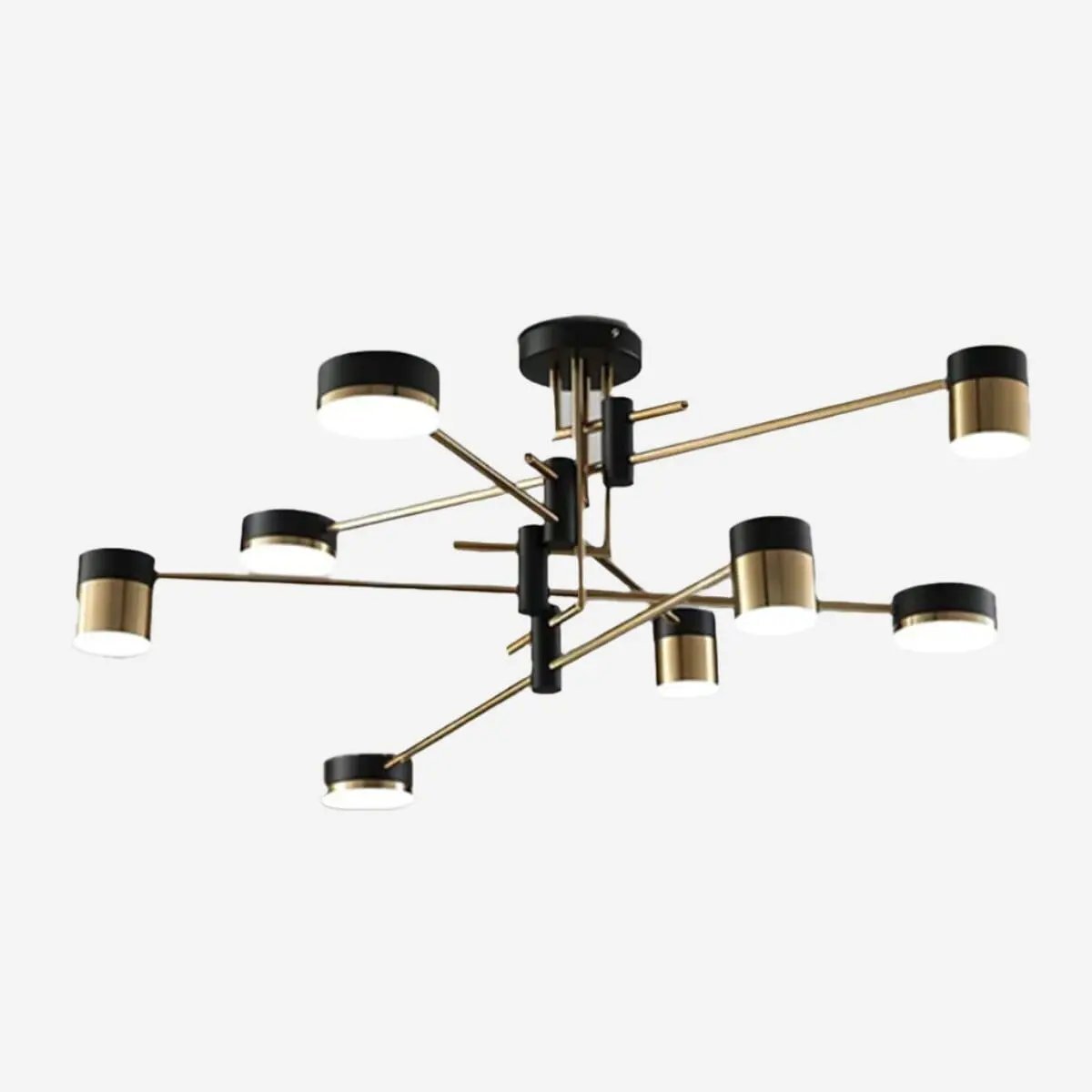 Lightsin Modern Black & Gold Metal Ceiling Light with LED Bulbs - House Comfort