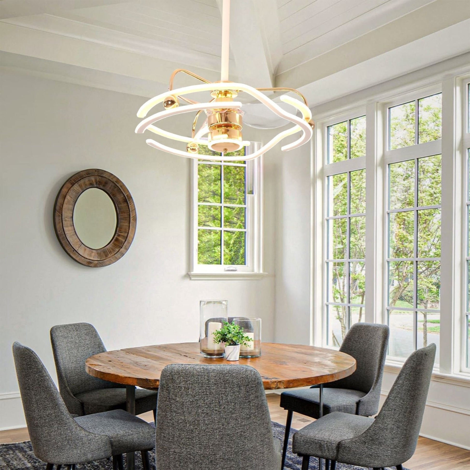 Lightsin Modern Ceiling Fan Light with Remote Control Low - Noise Adjustable Fan Light - House Comfort