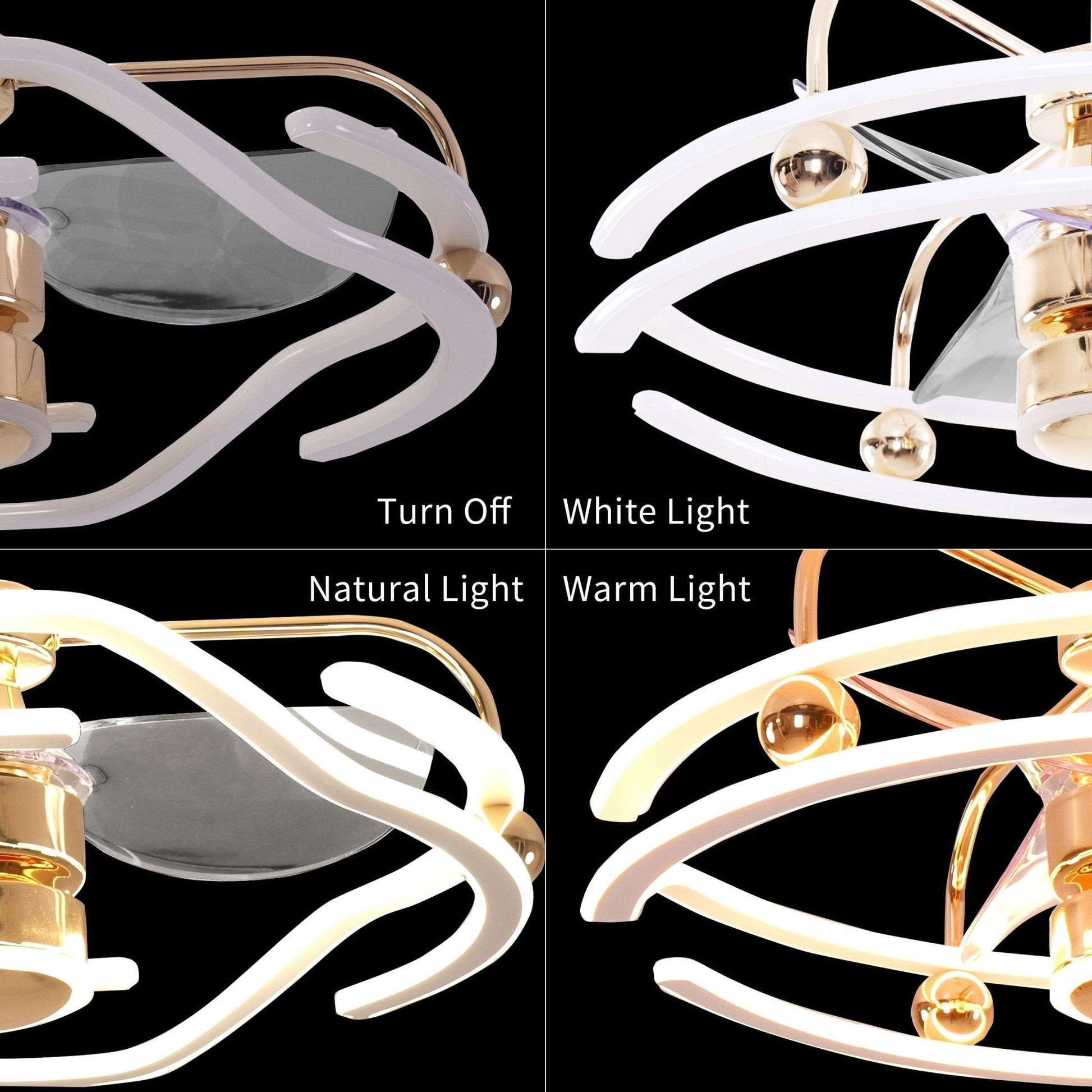 Lightsin Modern Ceiling Fan Light with Remote Control Low - Noise Adjustable Fan Light - House Comfort