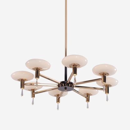 Lightsin Modern Gold LED Chandelier with Glass Shades - House Comfort