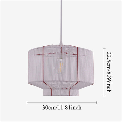 Lightsin Modern Handwoven White Paper Rope Pendant Light for Cozy Interiors - House Comfort