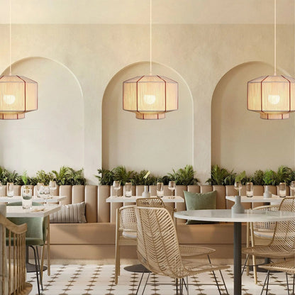 Lightsin Modern Handwoven White Paper Rope Pendant Light for Cozy Interiors - House Comfort