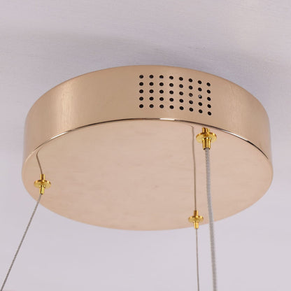 Lightsin Modern LED Pendant Ceiling Light with Cascading Gold Acrylic Curves - House Comfort