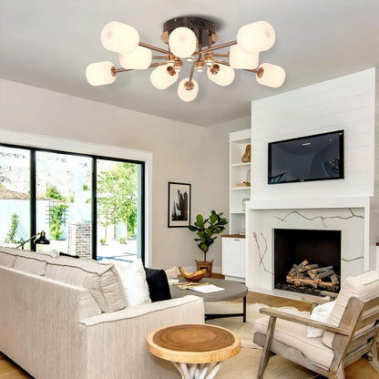 Lightsin Modern LED Tri - Color Changing Iron and Acrylic Ceiling Light - House Comfort