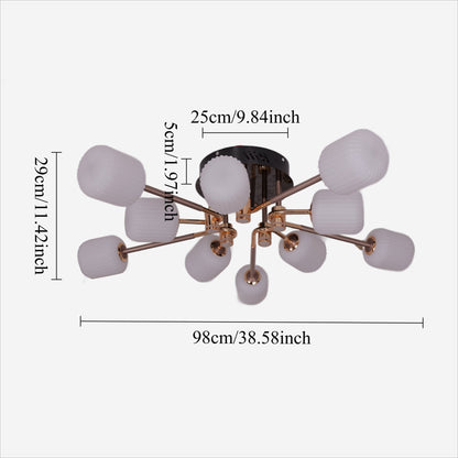 Lightsin Modern LED Tri - Color Changing Iron and Acrylic Ceiling Light - House Comfort