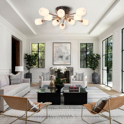 Lightsin Modern LED Tri - Color Changing Iron and Acrylic Ceiling Light - House Comfort