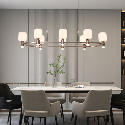 Lightsin Modern Minimalist Luxury Bronze Chandelier with Acrylic Shades - House Comfort