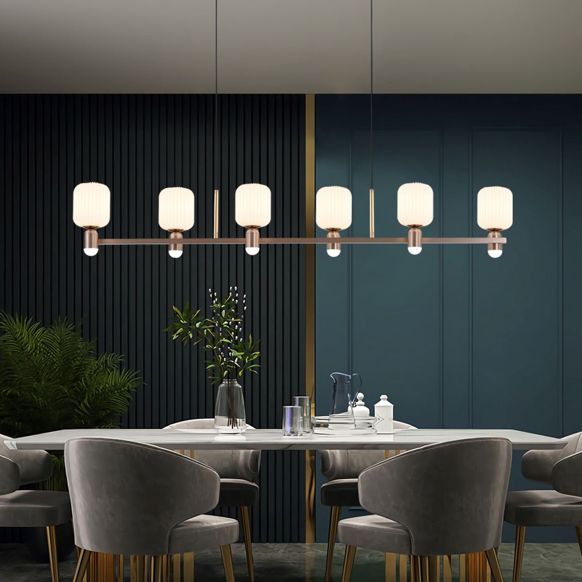 Lightsin Modern Minimalist Luxury Bronze Chandelier with Acrylic Shades - House Comfort