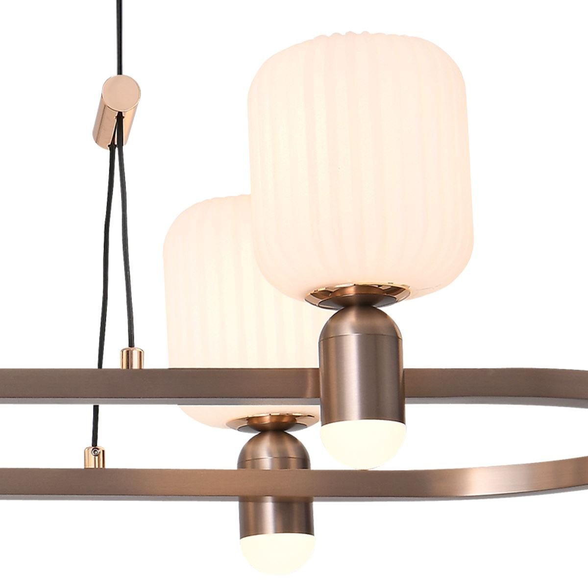 Lightsin Modern Minimalist Luxury Bronze Chandelier with Acrylic Shades - House Comfort