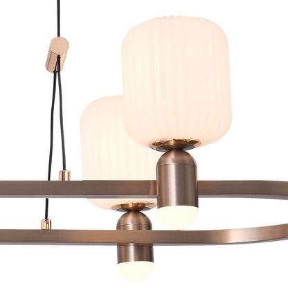 Lightsin Modern Minimalist Luxury Bronze Chandelier with Acrylic Shades - House Comfort