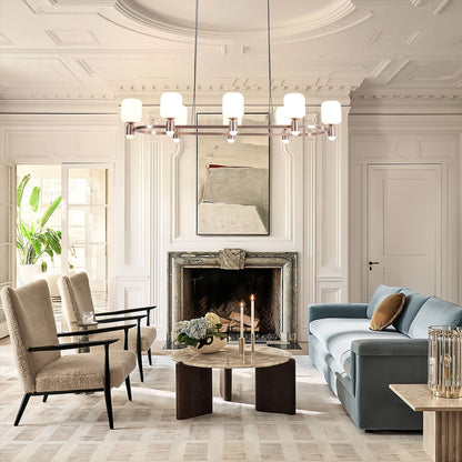 Lightsin Modern Minimalist Luxury Bronze Chandelier with Acrylic Shades - House Comfort