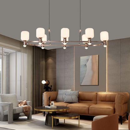 Lightsin Modern Minimalist Luxury Bronze Chandelier with Acrylic Shades - House Comfort