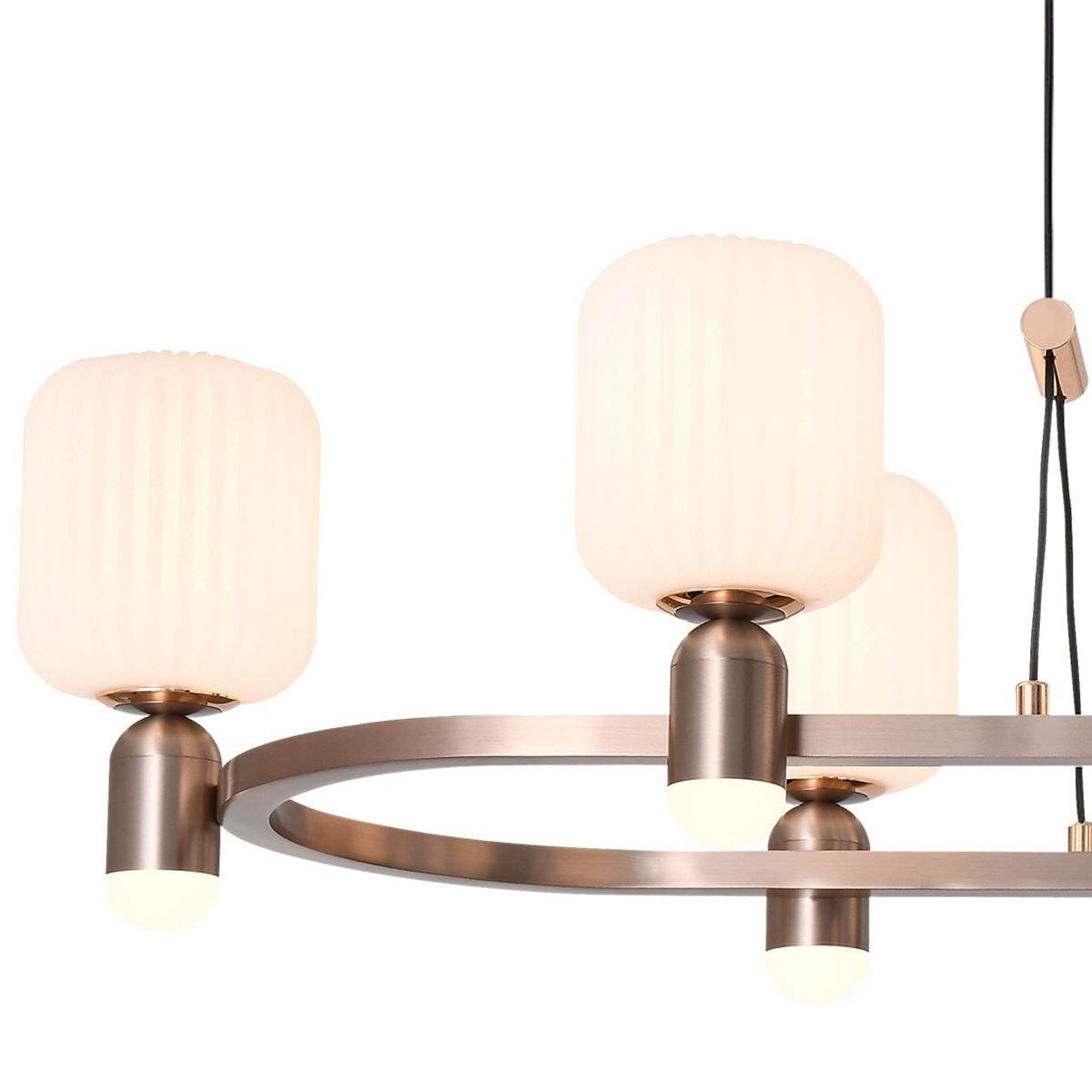 Lightsin Modern Minimalist Luxury Bronze Chandelier with Acrylic Shades - House Comfort