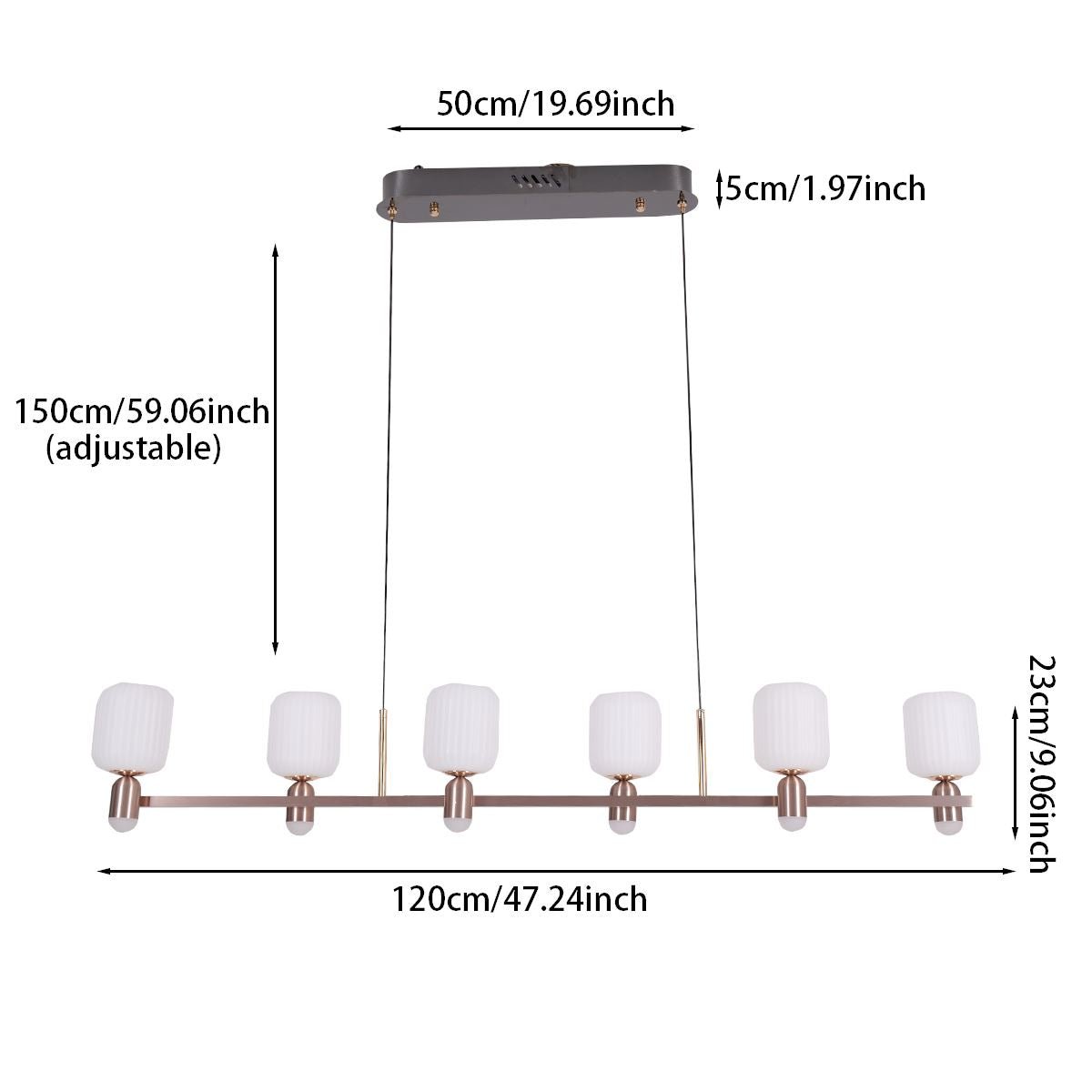 Lightsin Modern Minimalist Luxury Bronze Chandelier with Acrylic Shades - House Comfort