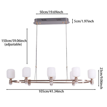 Lightsin Modern Minimalist Luxury Bronze Chandelier with Acrylic Shades - House Comfort