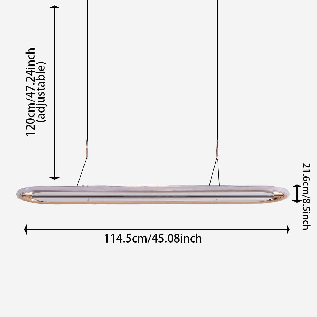 Lightsin Modern Oval Halo Pendant Light with Adjustable LED for Living Spaces - House Comfort