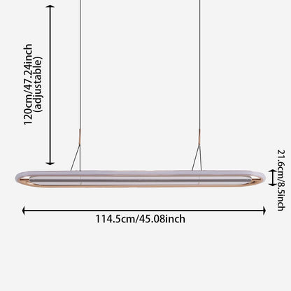 Lightsin Modern Oval Halo Pendant Light with Adjustable LED for Living Spaces - House Comfort