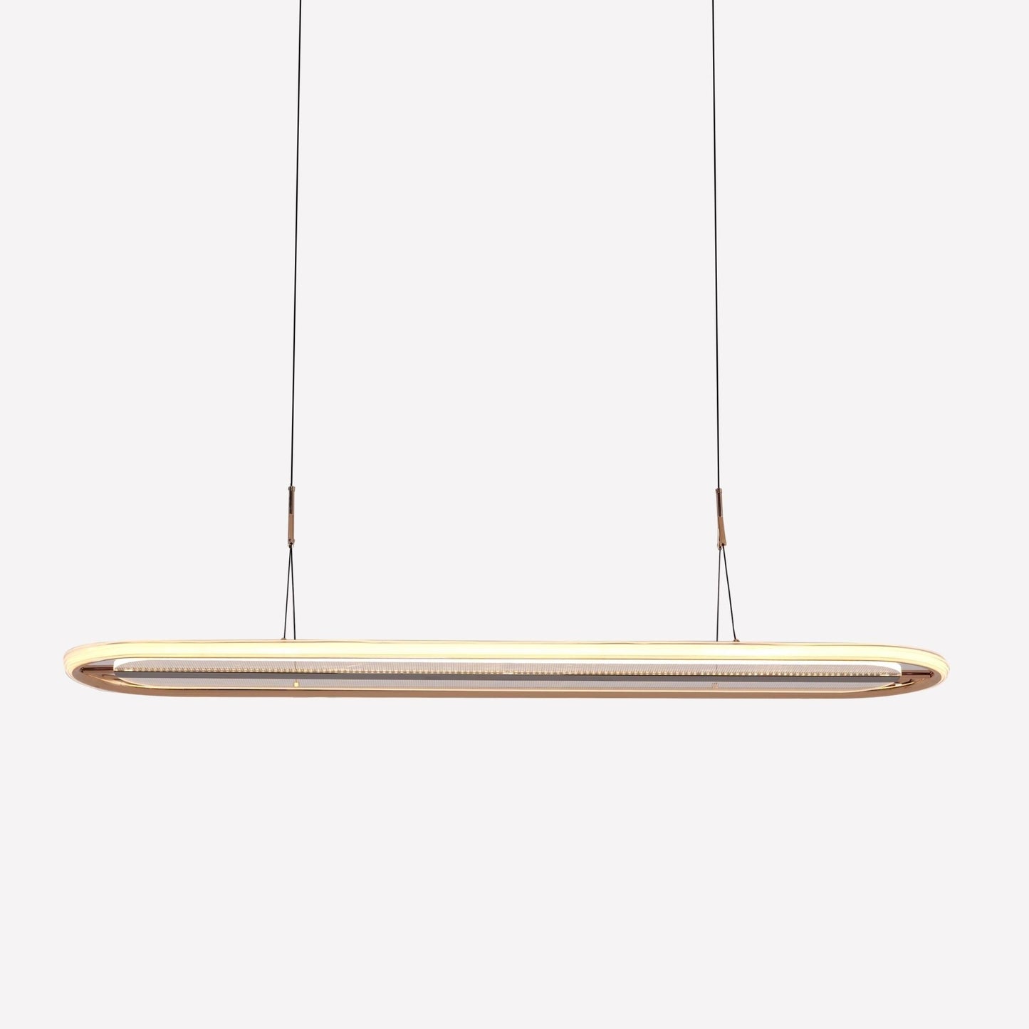 Lightsin Modern Oval Halo Pendant Light with Adjustable LED for Living Spaces - House Comfort