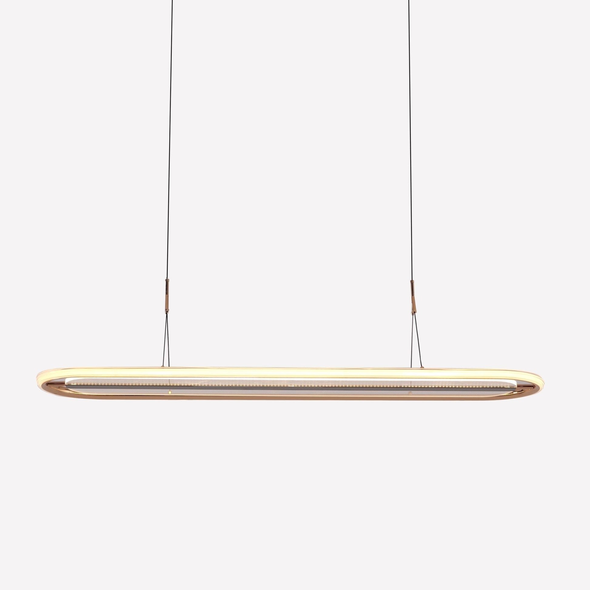 Lightsin Modern Oval Halo Pendant Light with Adjustable LED for Living Spaces - House Comfort