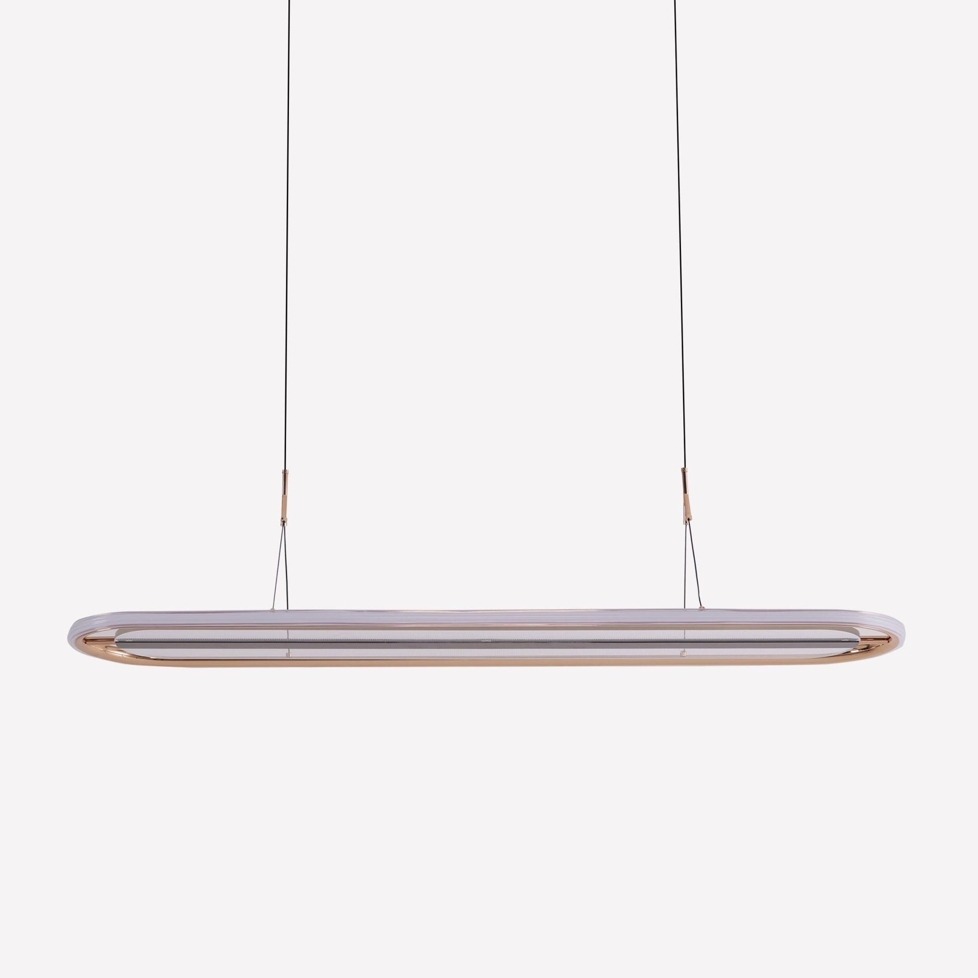 Lightsin Modern Oval Halo Pendant Light with Adjustable LED for Living Spaces - House Comfort
