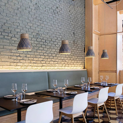 Lightsin Modern Rattan Pendant Light Available in Grey, Pink, and White - House Comfort