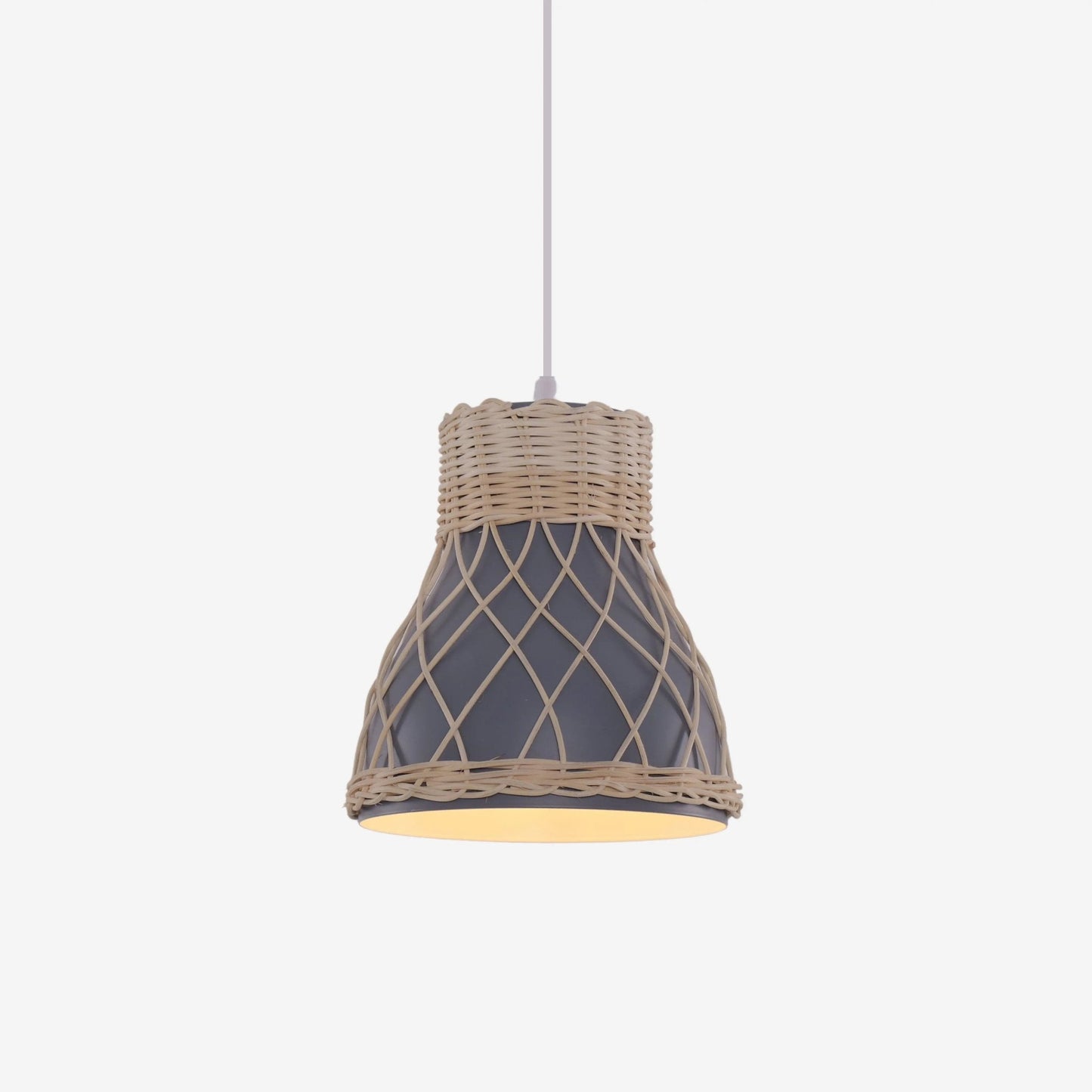 Lightsin Modern Rattan Pendant Light Available in Grey, Pink, and White - House Comfort