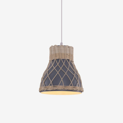 Lightsin Modern Rattan Pendant Light Available in Grey, Pink, and White - House Comfort
