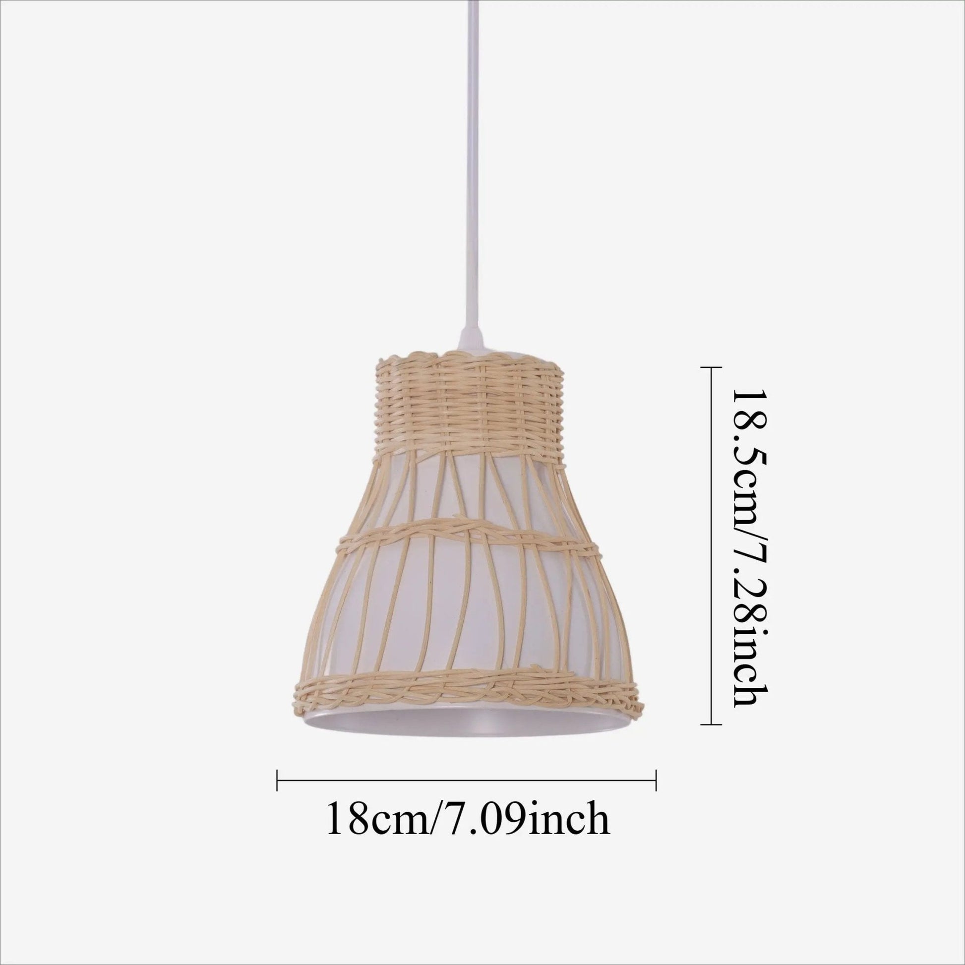 Lightsin Modern Rattan Pendant Light Available in Grey, Pink, and White - House Comfort