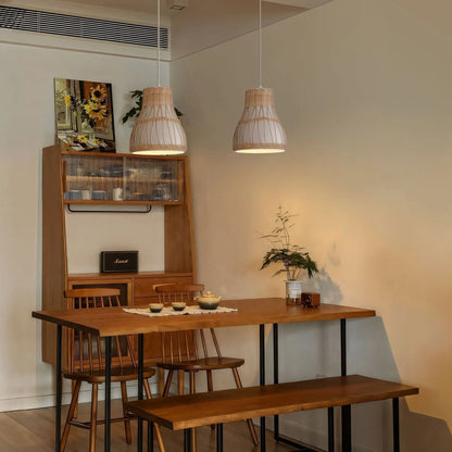 Lightsin Modern Rattan Pendant Light Available in Grey, Pink, and White - House Comfort