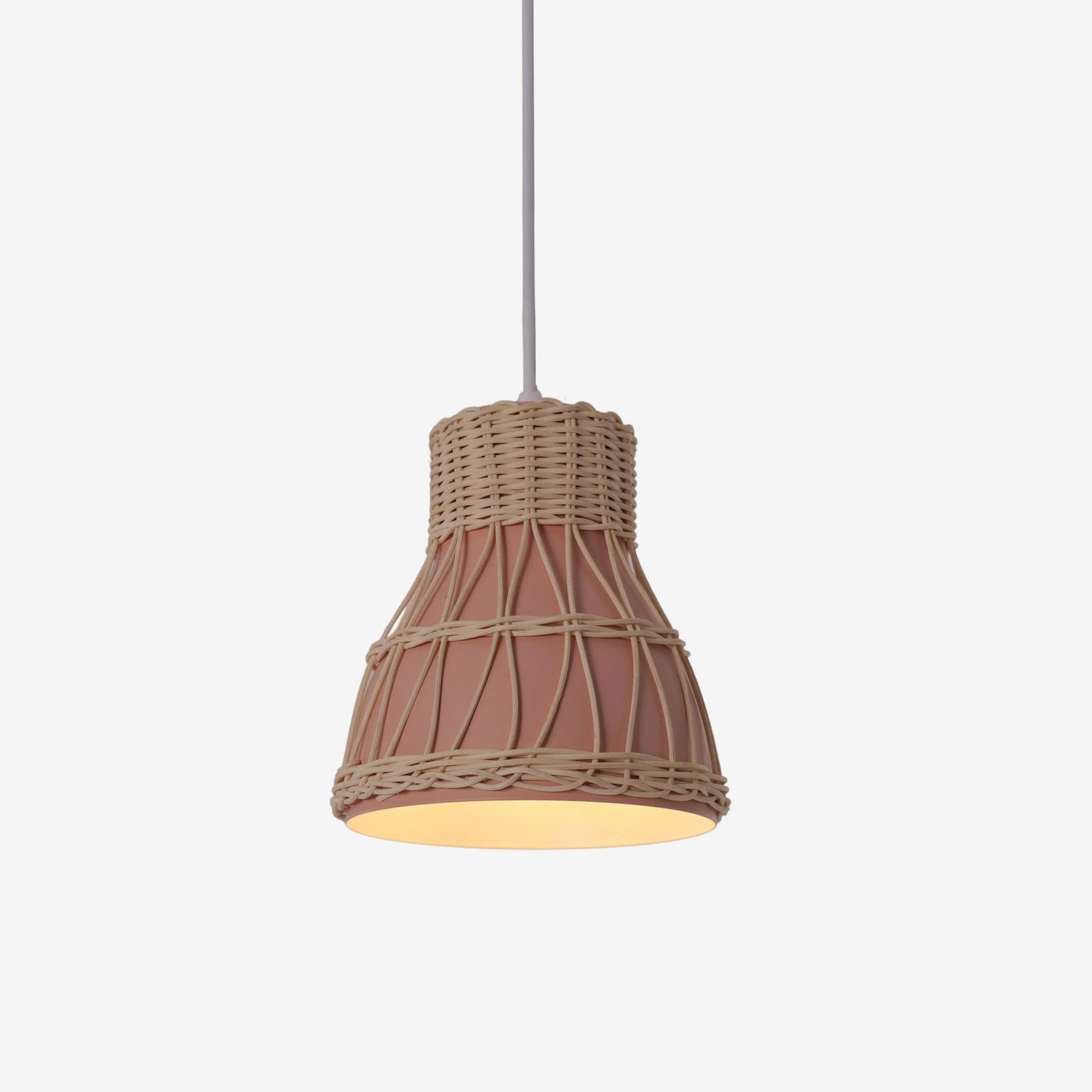 Lightsin Modern Rattan Pendant Light Available in Grey, Pink, and White - House Comfort