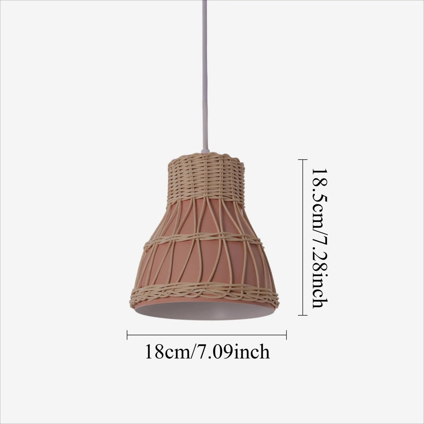 Lightsin Modern Rattan Pendant Light Available in Grey, Pink, and White - House Comfort