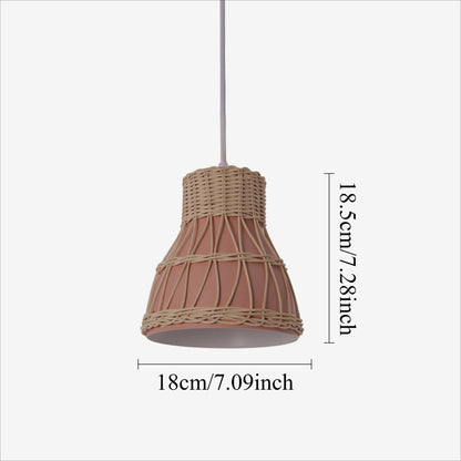 Lightsin Modern Rattan Pendant Light Available in Grey, Pink, and White - House Comfort