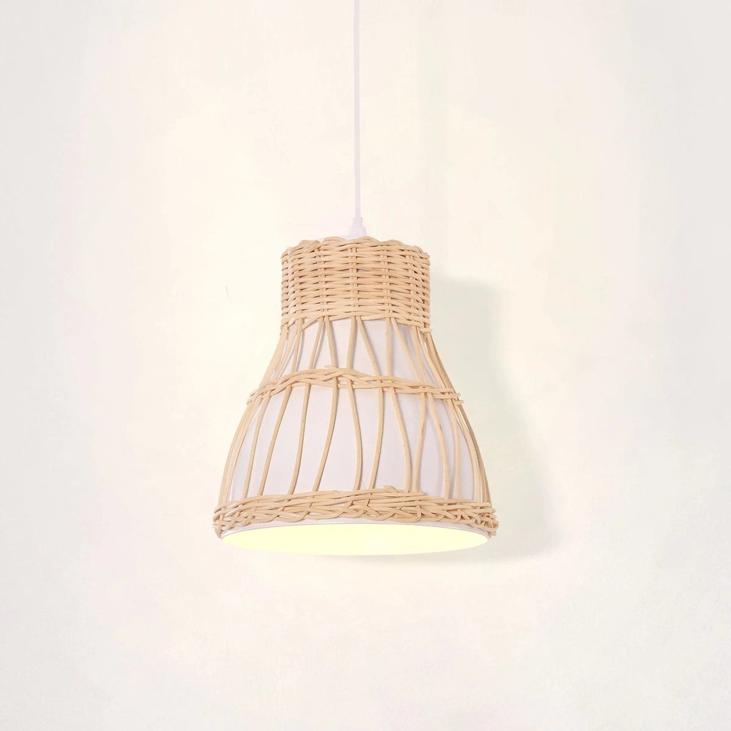 Lightsin Modern Rattan Pendant Light Available in Grey, Pink, and White - House Comfort