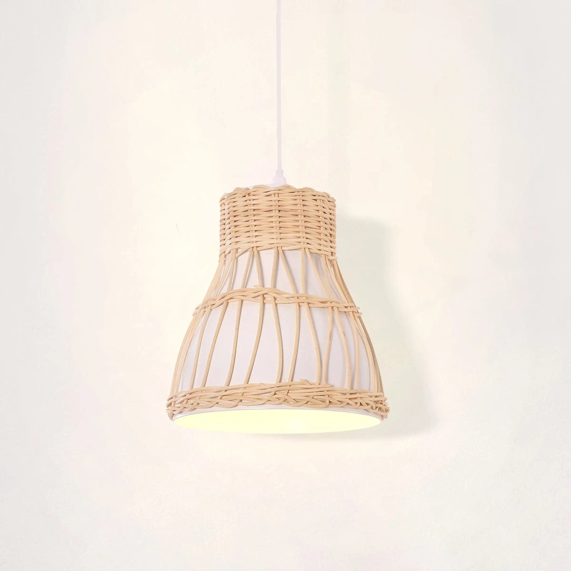 Lightsin Modern Rattan Pendant Light Available in Grey, Pink, and White - House Comfort