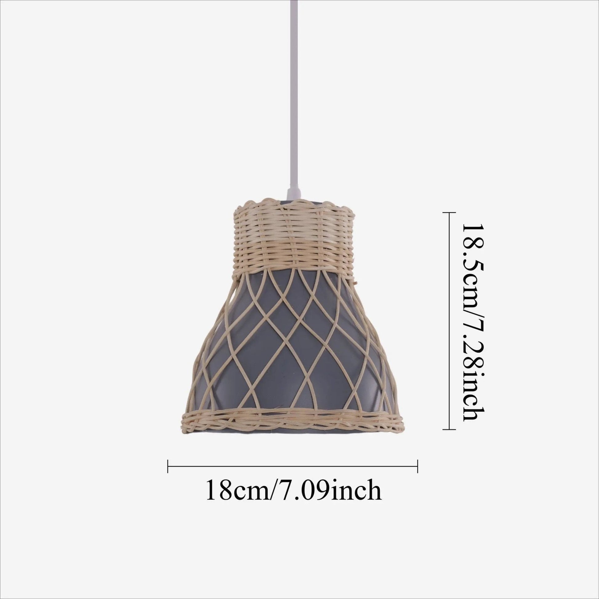 Lightsin Modern Rattan Pendant Light Available in Grey, Pink, and White - House Comfort