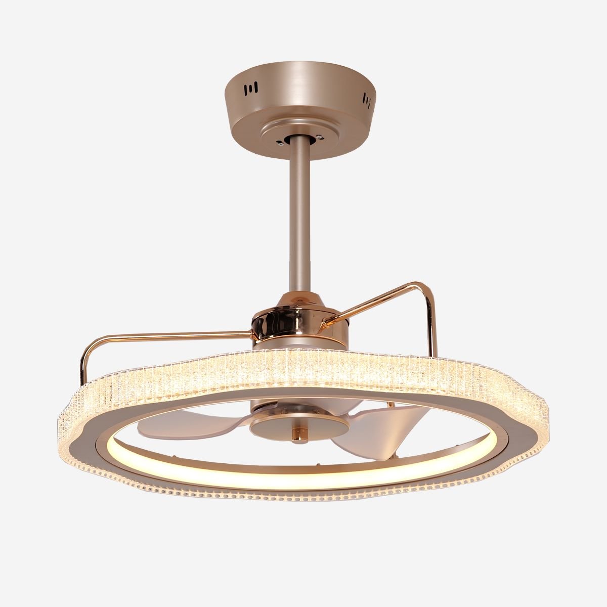 Lightsin Modern Reversible 3 - Blades Metal Ceiling Fan with LED Light - House Comfort