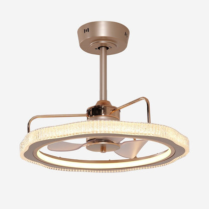 Lightsin Modern Reversible 3 - Blades Metal Ceiling Fan with LED Light - House Comfort