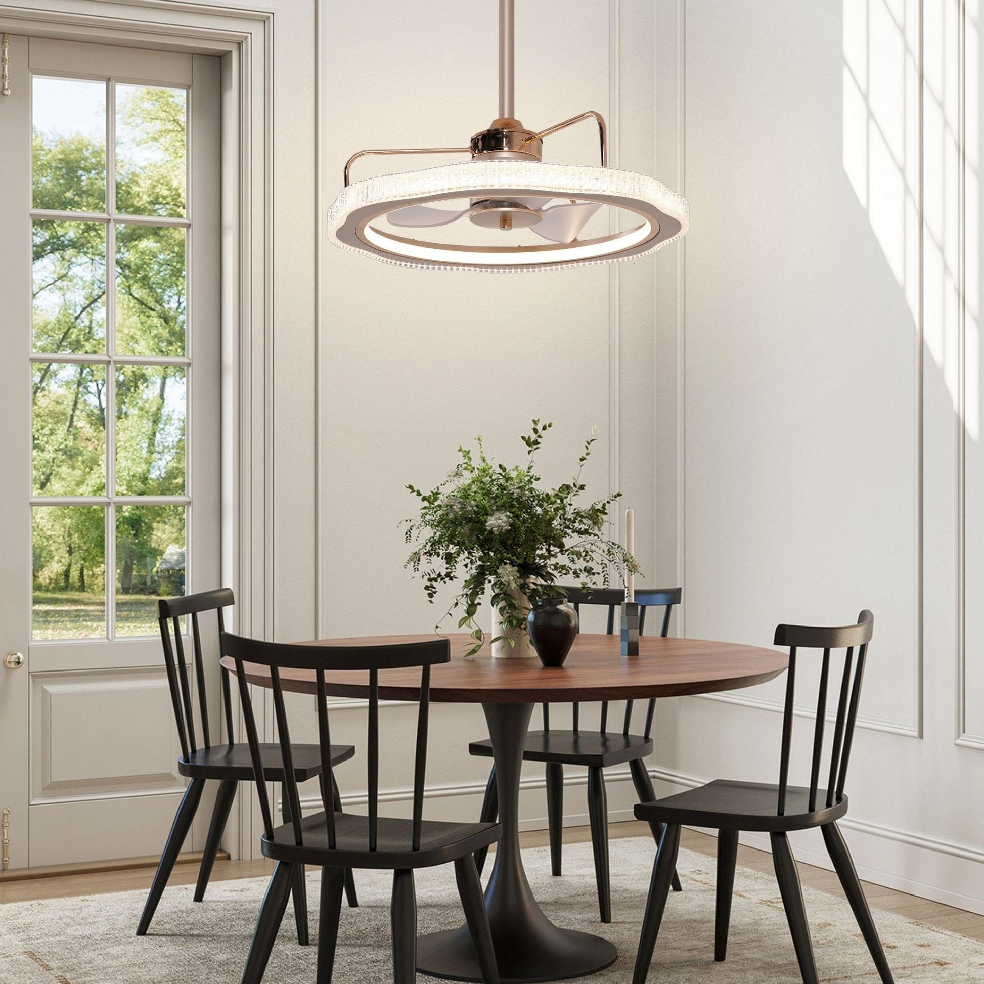 Lightsin Modern Reversible 3 - Blades Metal Ceiling Fan with LED Light - House Comfort