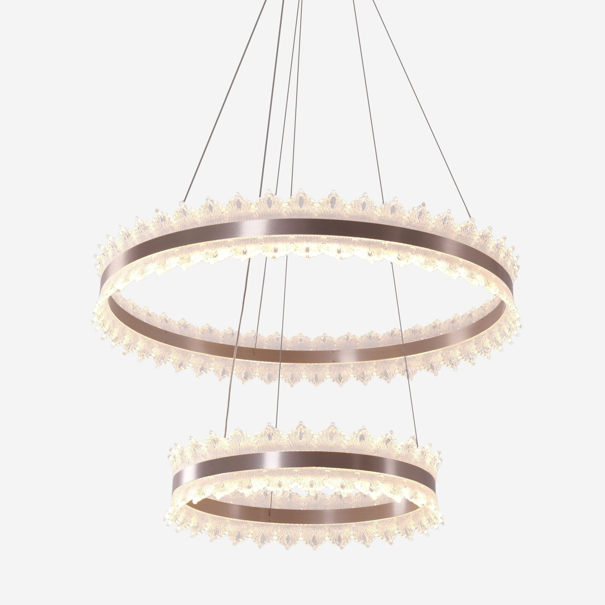 Lightsin Modern Simple Dimmable Metal Ring - Shaped Pendant Light with Acrylic Ceiling Light Cover and Acrylic Lighting Panels - House Comfort