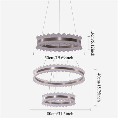 Lightsin Modern Simple Dimmable Metal Ring - Shaped Pendant Light with Acrylic Ceiling Light Cover and Acrylic Lighting Panels - House Comfort
