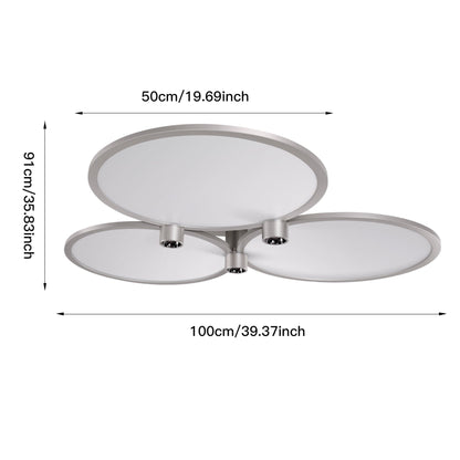 Lightsin Modern Three - Disk Silver/Gold Full Spectrum Ceiling Light - House Comfort