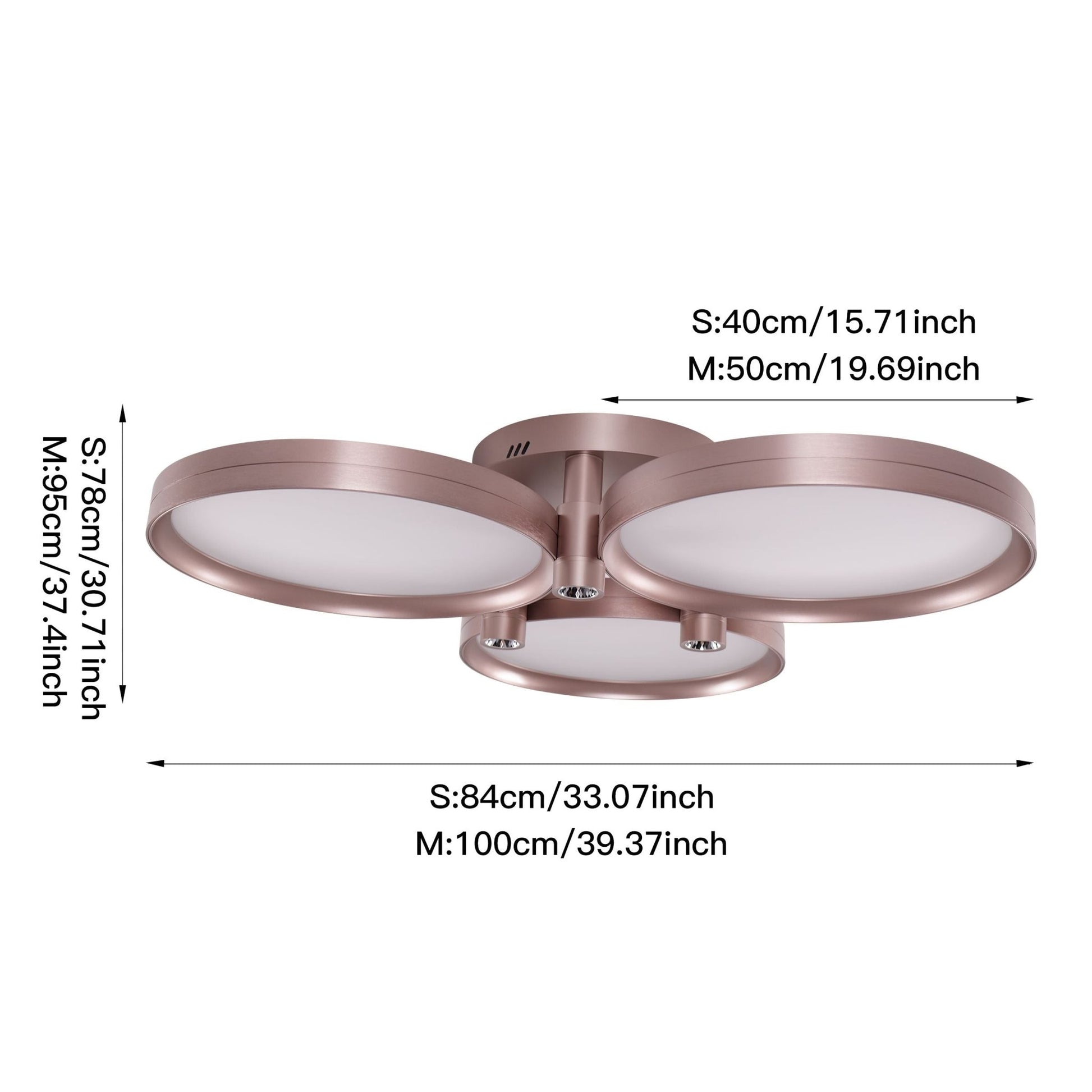 Lightsin Modern Three - Disk Silver/Gold Full Spectrum Ceiling Light - House Comfort