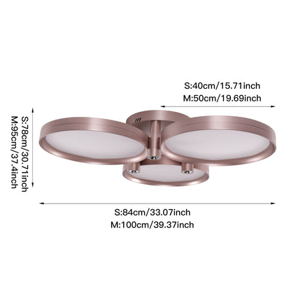 Lightsin Modern Three - Disk Silver/Gold Full Spectrum Ceiling Light - House Comfort