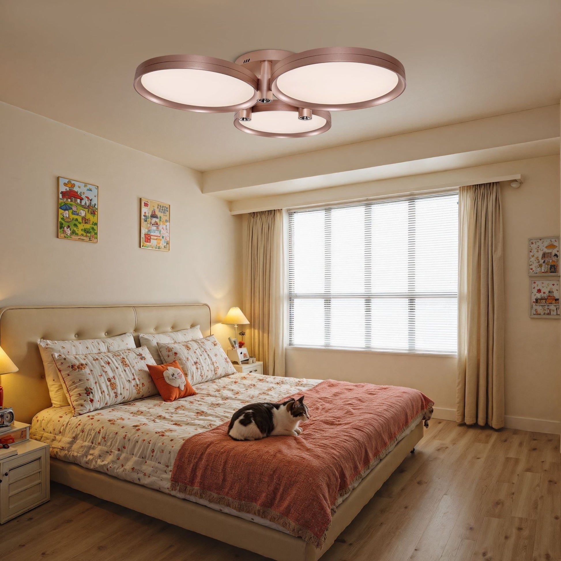 Lightsin Modern Three - Disk Silver/Gold Full Spectrum Ceiling Light - House Comfort