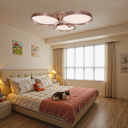 Lightsin Modern Three - Disk Silver/Gold Full Spectrum Ceiling Light - House Comfort