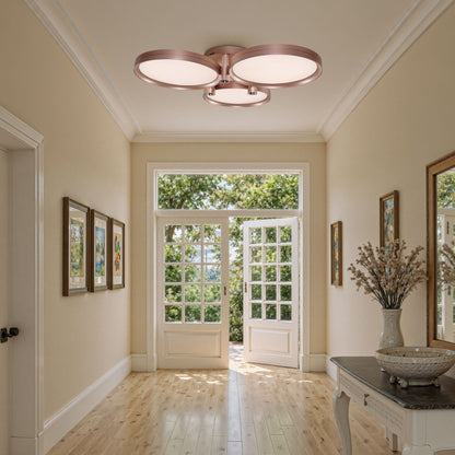 Lightsin Modern Three - Disk Silver/Gold Full Spectrum Ceiling Light - House Comfort